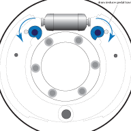 MG TC Brake Adjusters Diagram